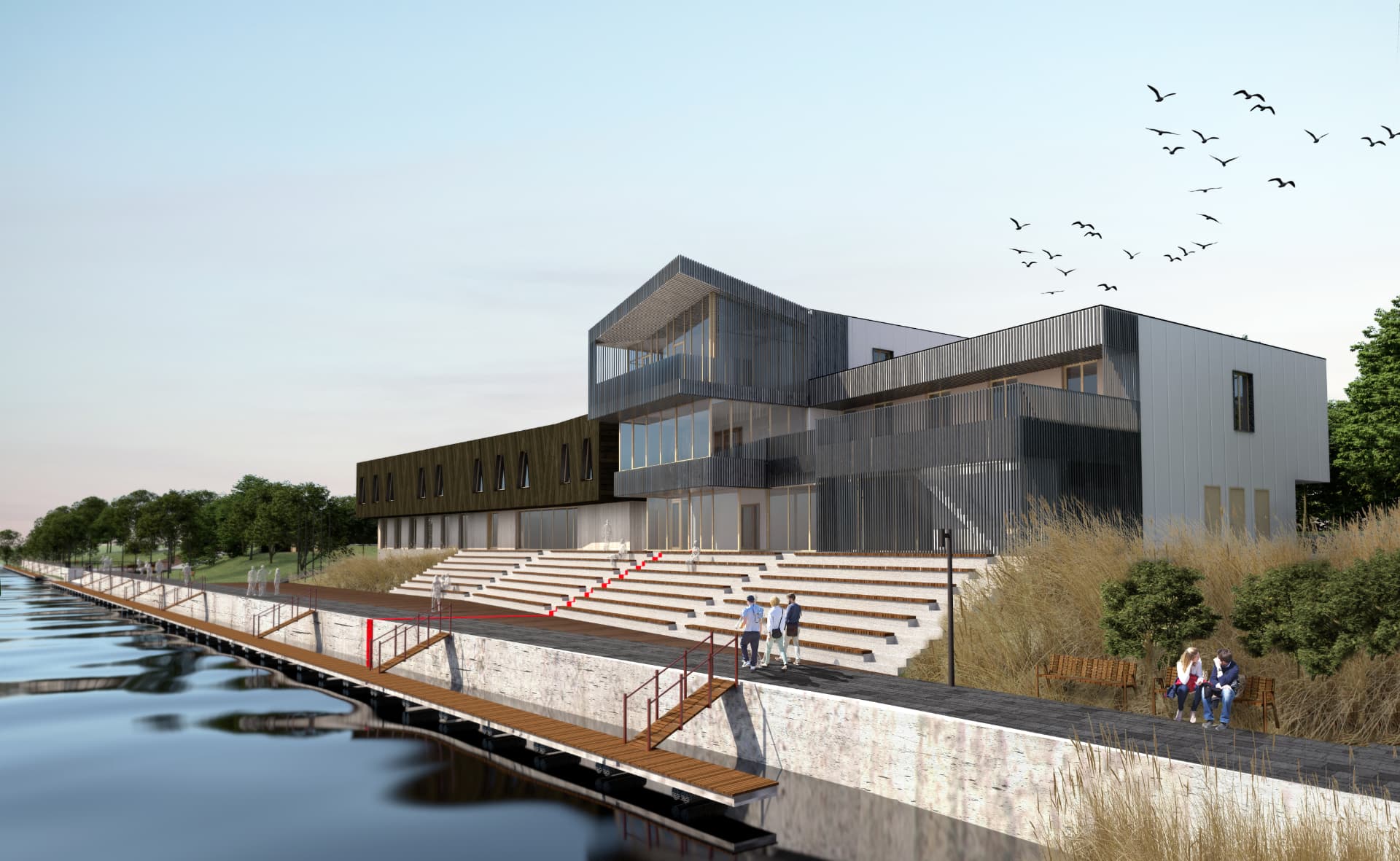 Pärnu Rääma Rowing Centre — view from the quay